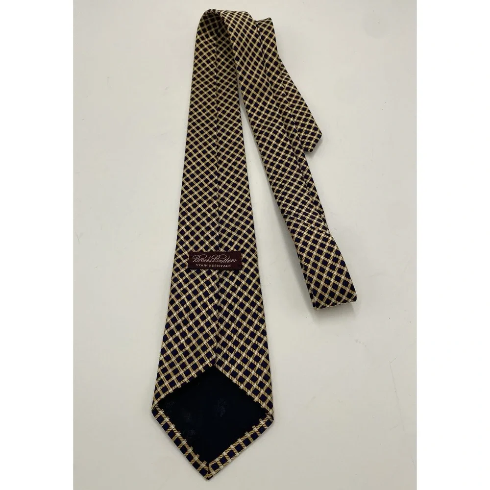Brooks Brothers Men's Diamond Patterned‎ Neck Tie Yellow *Read*